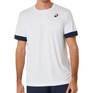 Sporty Look Asics Men Court SS Top - Brilliant White/Midnight