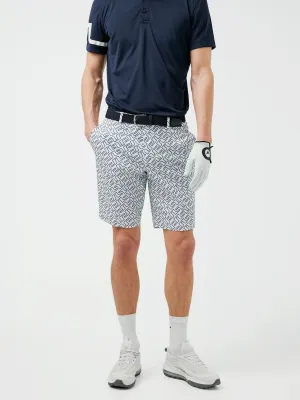 Travel Essential Comfort Zone J.Lindeberg Mens Tim Golf Shorts - JL NAVY BRIDGE MONOGRAM