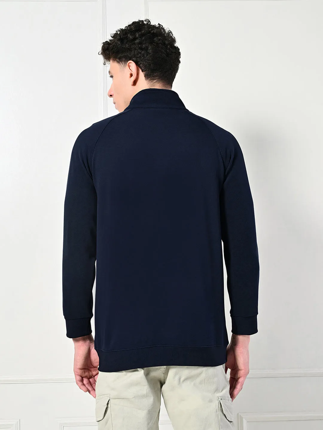 Athletic Stretch Jacket - Navy Blue Vented Panels StretchableMaterial