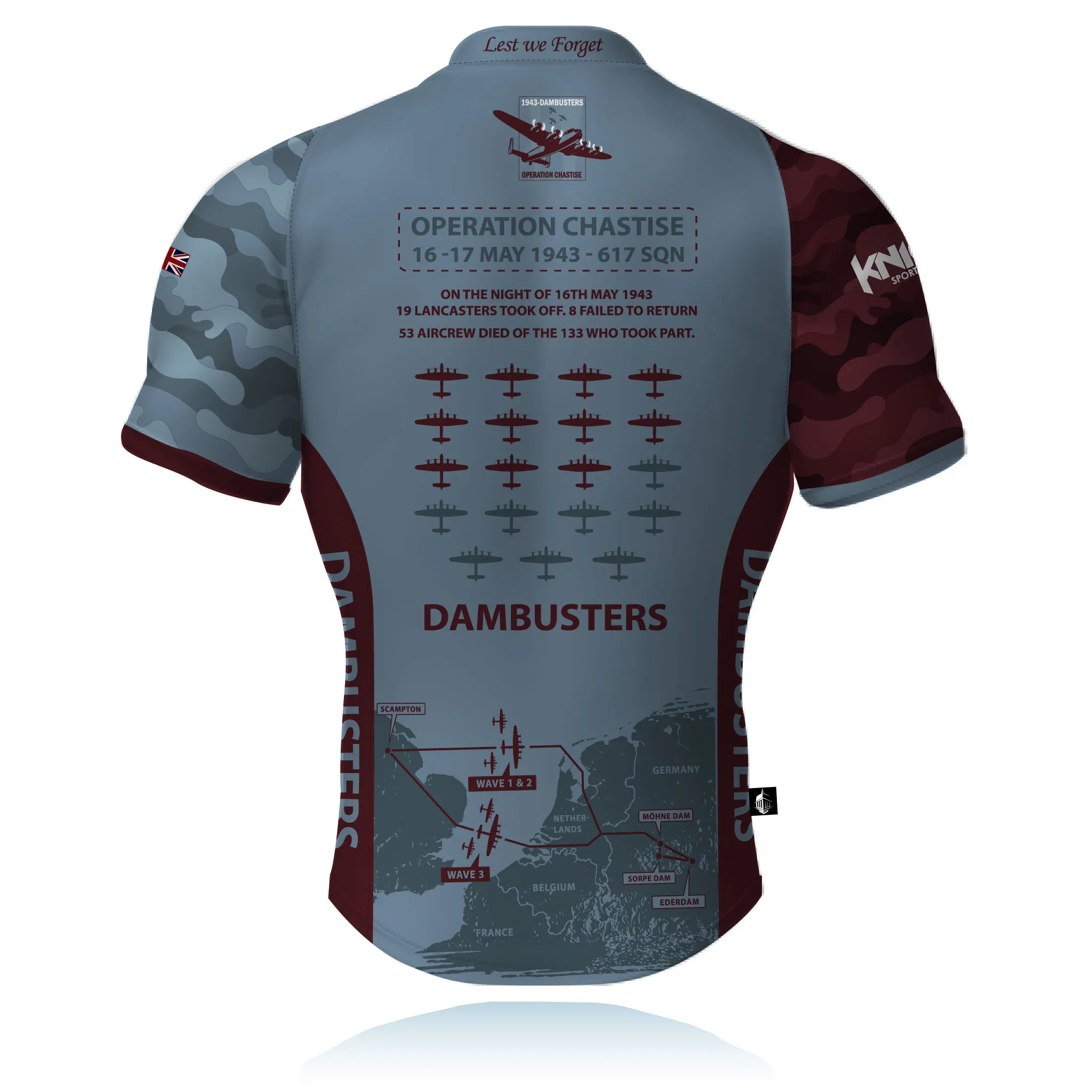Stretch Fabric Technology Dambusters - Operation Chastise - Rugby/Training Shirt