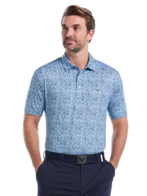 Soft Cotton Everyday Shirt Mens Confetti Hex Print Golf Polo