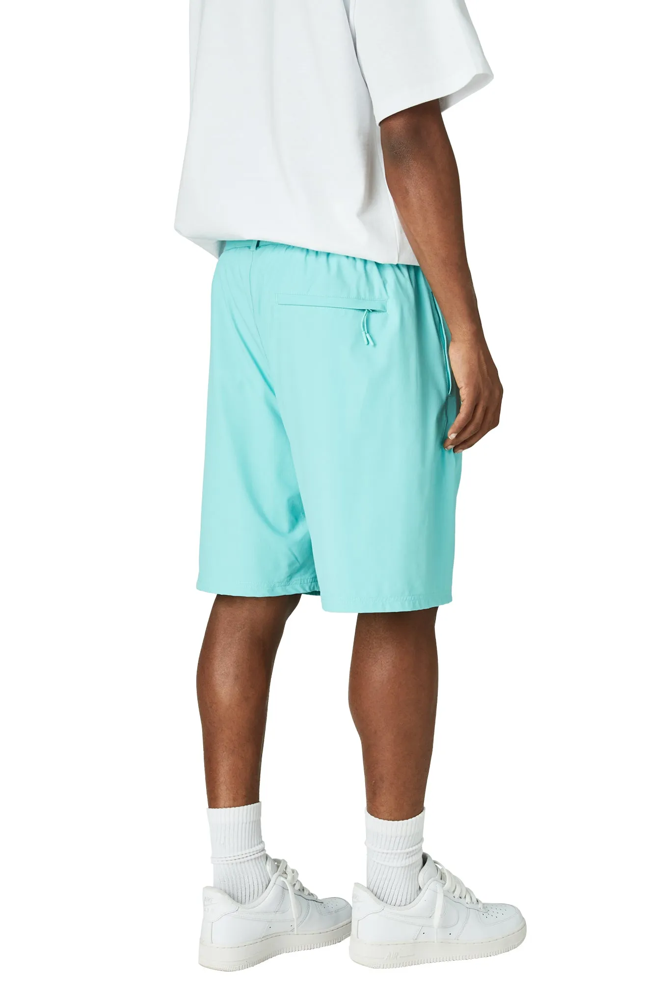 Rubberized Waist Grip Crossover Short