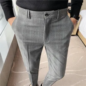 West Louis? Plaid Gentleman Checked England Pants Performance Support Relax Mode