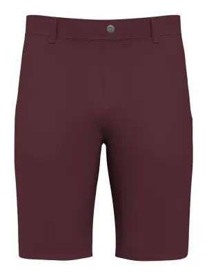 Temperature Regulating Material Mens 9" Flat Front Solid Golf Short
