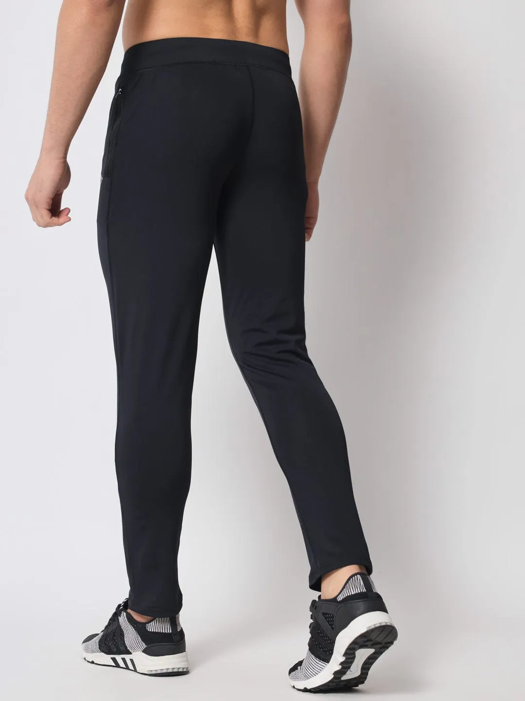 Extreme Stretch Slim Fit Track Pant - Black Breathable Motion Sleek lines