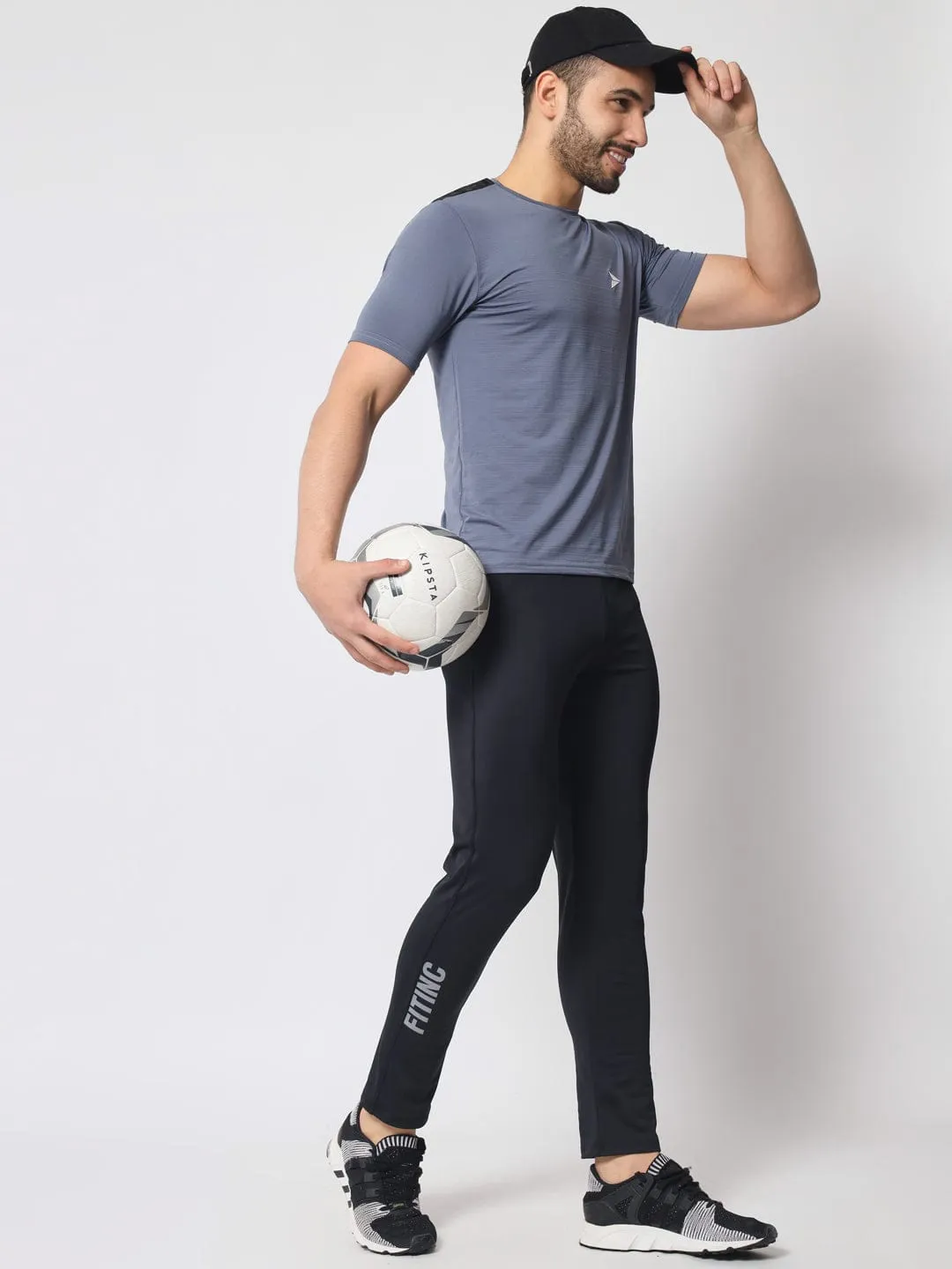 MoistureWicking Extreme Stretch Slim Fit Track Pant - Black