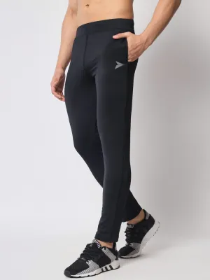 Extreme Stretch Slim Fit Track Pant - Black Metallic accents