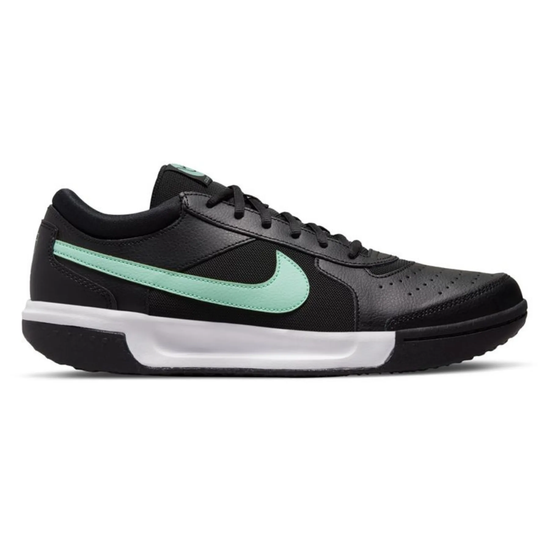 Nike Court Zoom Lite 3 Men's Hard Court Tennis Shoes - Black/Mint Water Resistant Barrier 3D Airflow Mesh