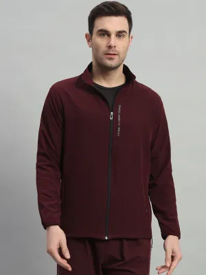 Sports Jacket with Concealed Zippers - Wine SustainableTextiles