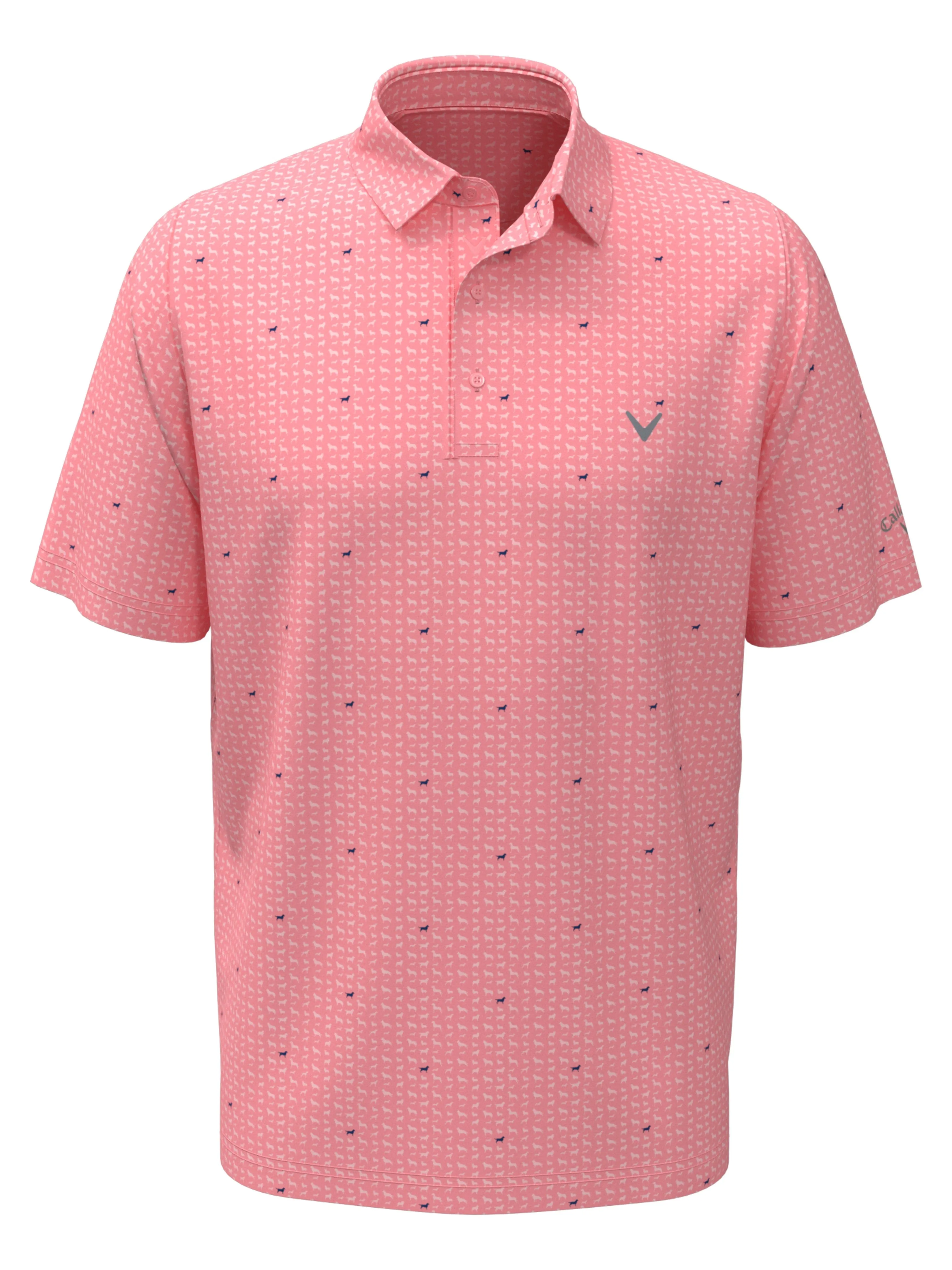 Mens Doggy Print Polo Sleek Wear