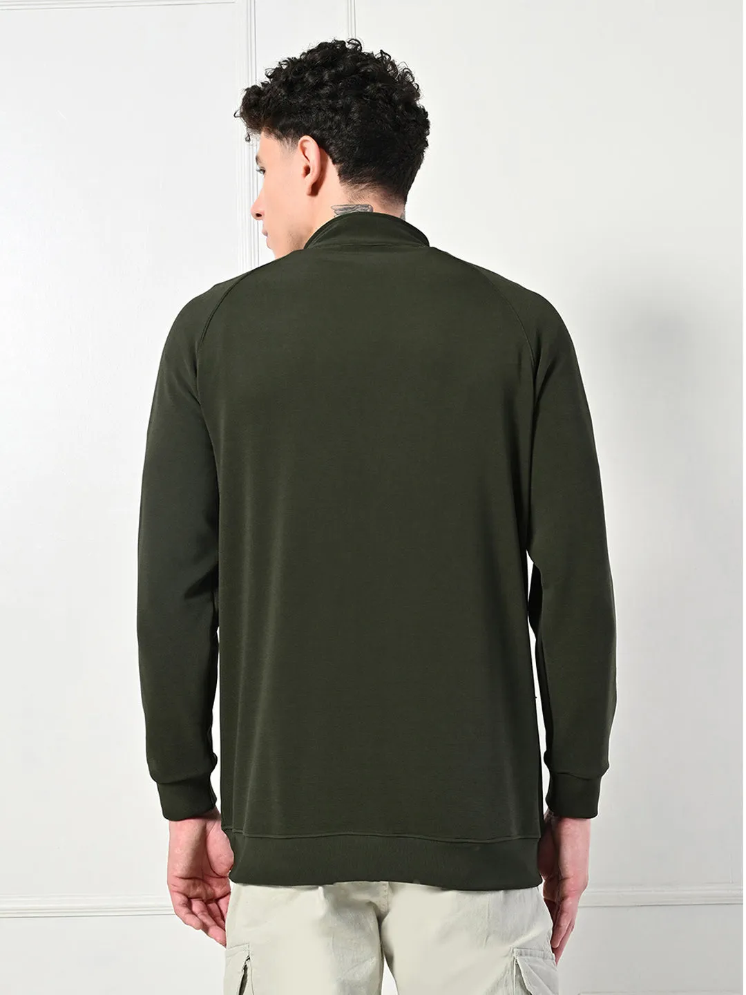 AbrasionResistant Material Photo Fit Athletic Stretch Jacket - Green