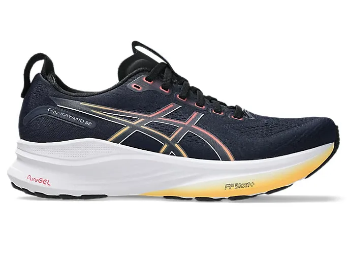 Lace Up Tension Control ASICS Gel Kayano 32 (Midnight/Black) - Men's