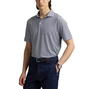 Stylish Shirt Easy Wear RLX Ralph Lauren Printed Lightweight Airflow Golf Polo Shirt - 3D Diamond Garden Pink