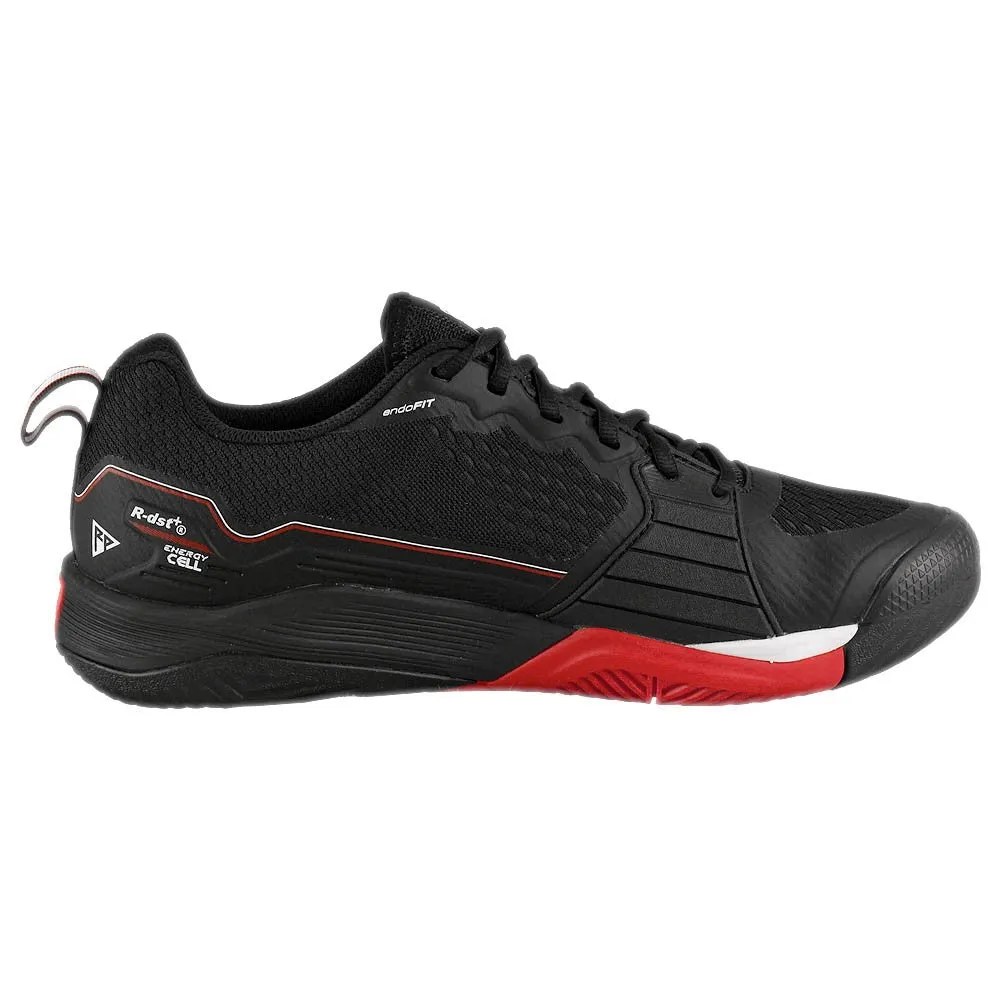 Breathable Mesh Fabric Wilson Men's Rush Pro 4.5 - Black/Infrared