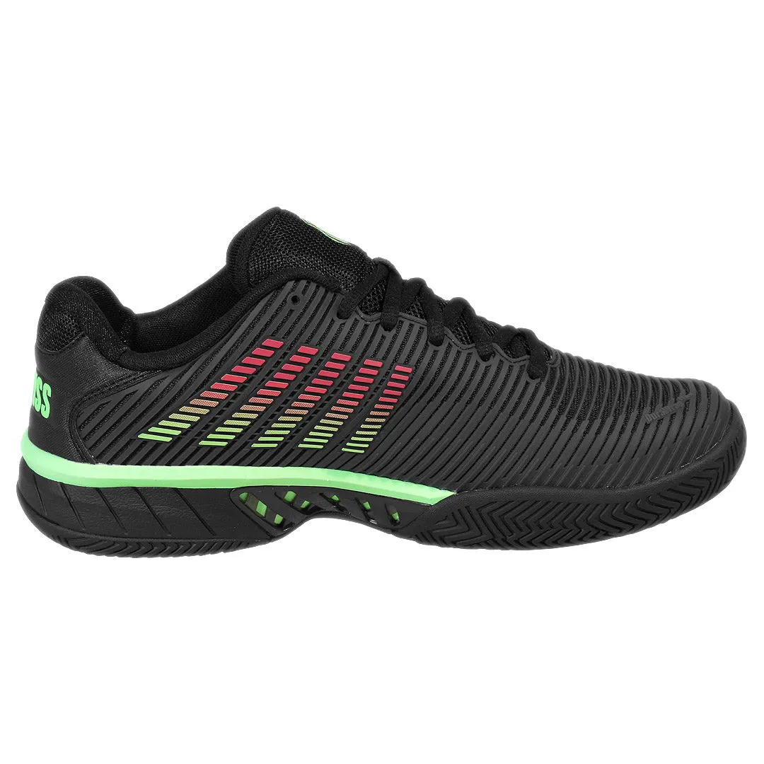 K-Swiss Men's Hypercourt Express 2 - Black/Soft Neon Green Smooth Walk