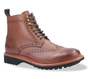 Cotswold Rissington Commando Brogue Boots Wave Flow Viral Pop