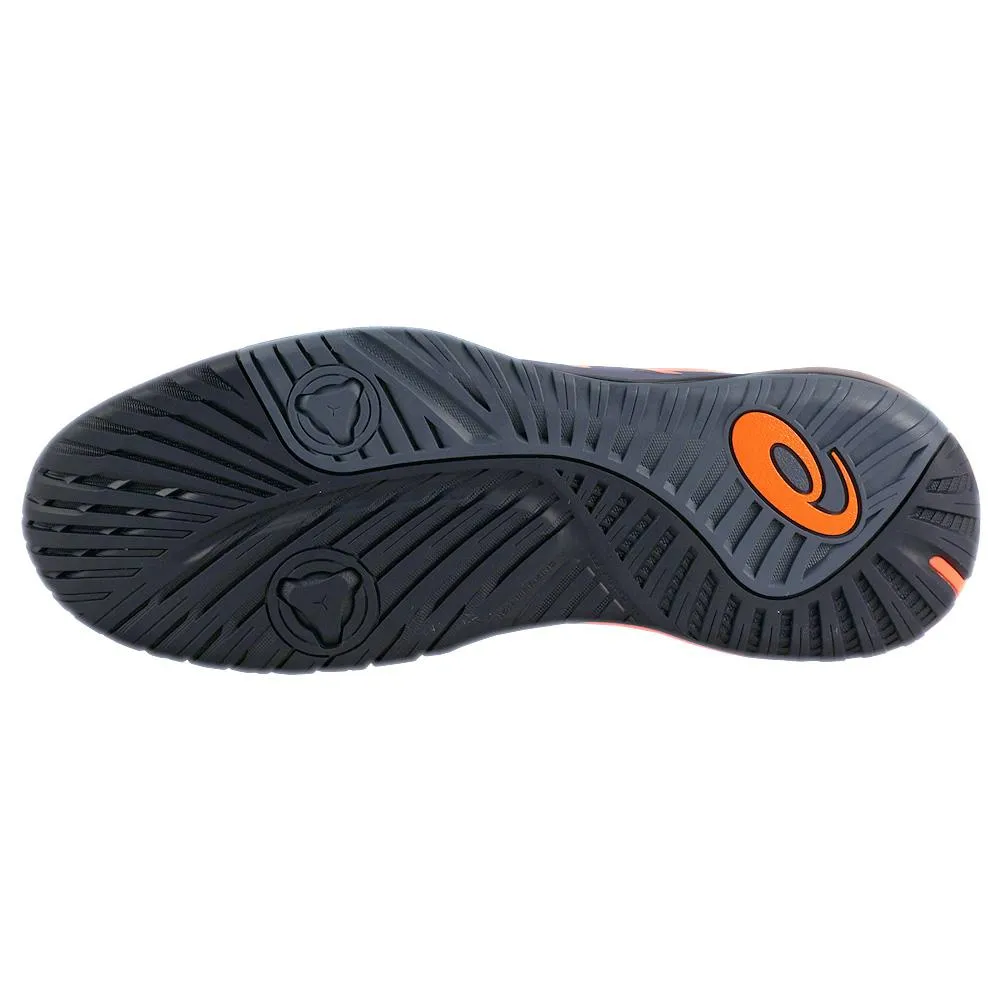 Asics Men's Gel-Resolution X - 2E Width - Greyish Purple/Nova Orange Rolling Motion Guide System Multi Layer Foam