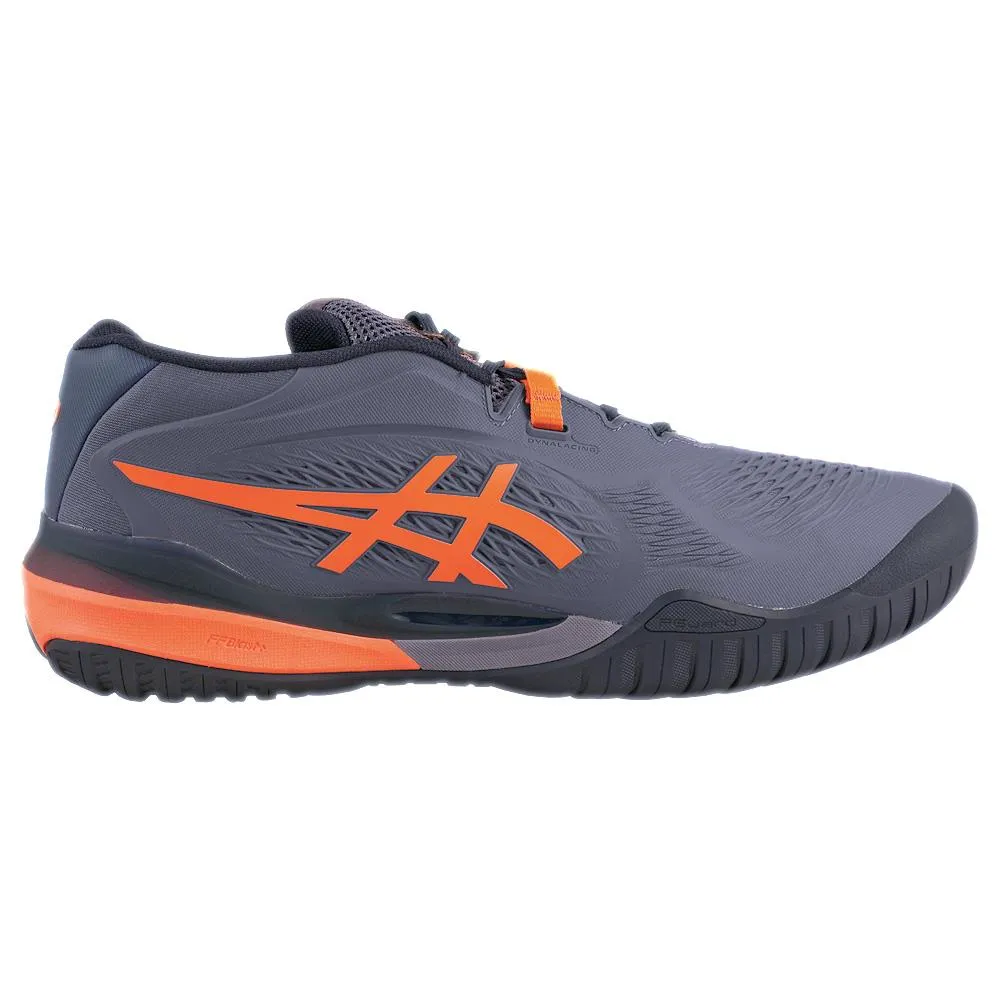 Quick Dry Technology Seamless Insole Technology Asics Men's Gel-Resolution X - 2E Width - Greyish Purple/Nova Orange
