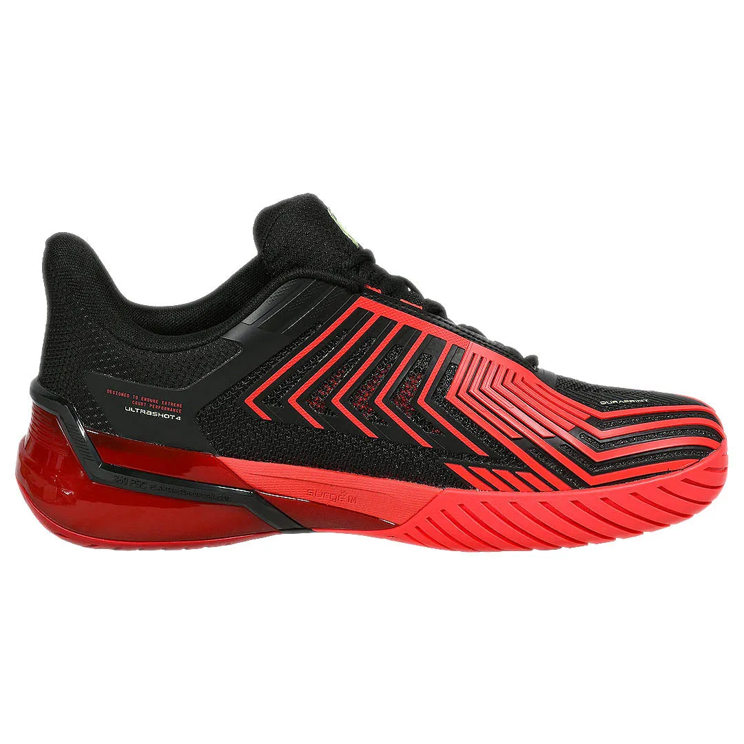 K-Swiss Men's Ultrashot 4 - Black/Neon Lava Rolling Gait Design