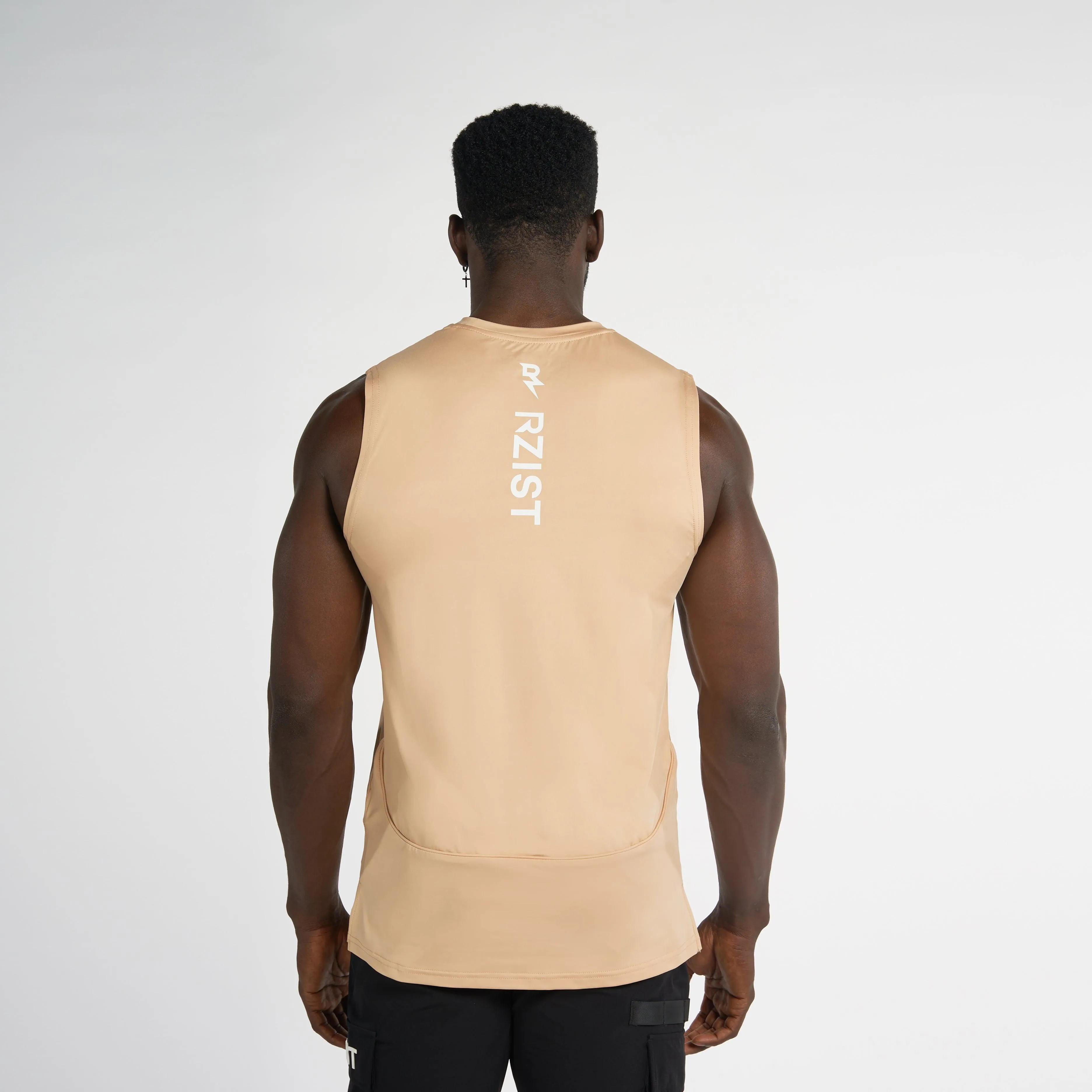 Sleeveless T-Shirt - Pastel Yellow hypoallergenic material Sleek Waistband