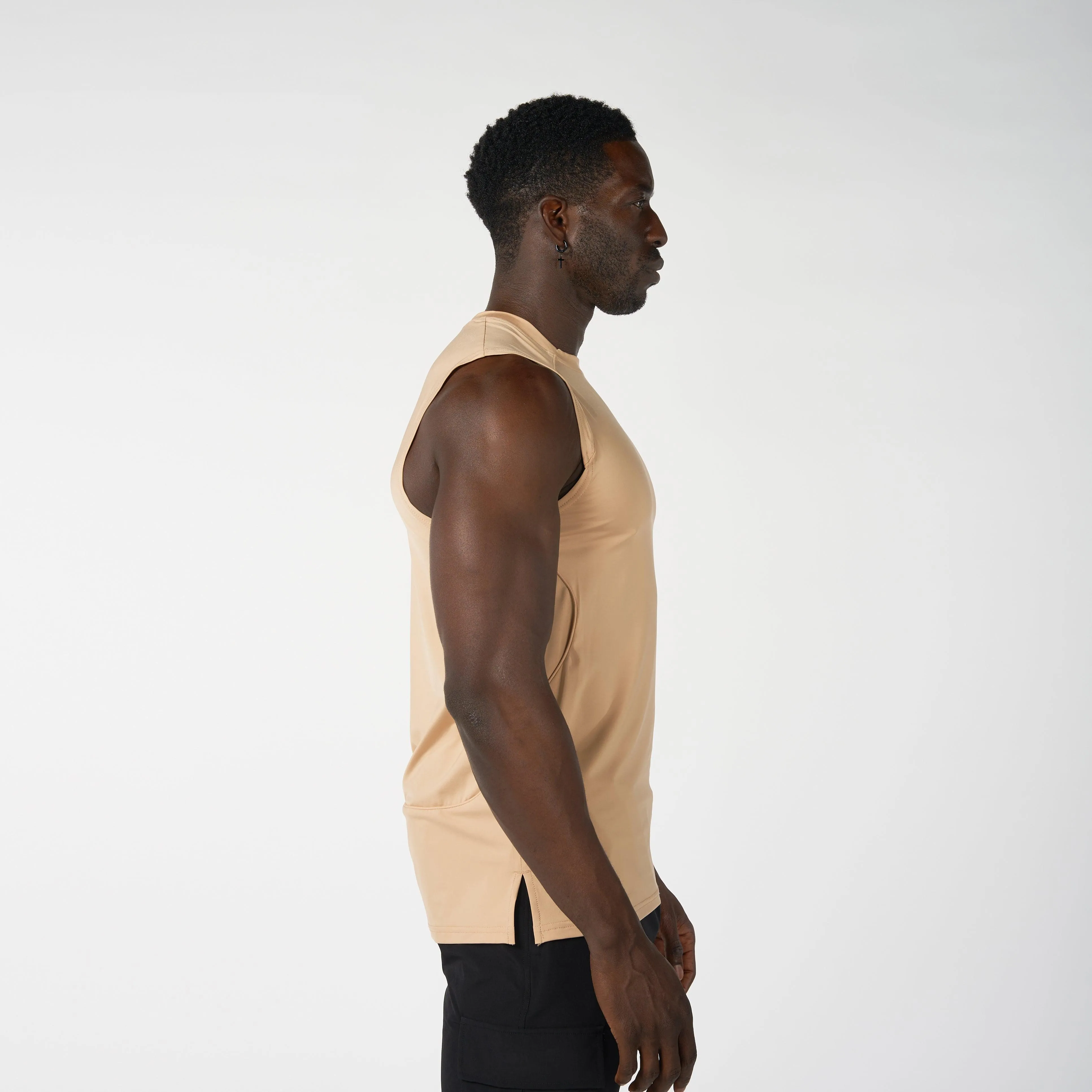 Effortless Comfort Design Sleeveless T-Shirt - Pastel Yellow