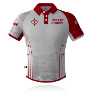 SoftTouch Collar Lining Button Down Collar Red Arrows 2025 V3 (White) - Tech Polo
