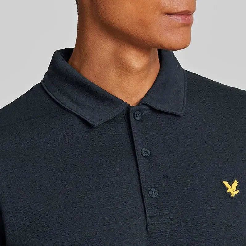 Lyle & Scott Golf Grid Polo Shirt - Dark Navy Comfort Design