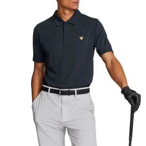 Relaxed Layering Lyle & Scott Golf Grid Polo Shirt - Dark Navy
