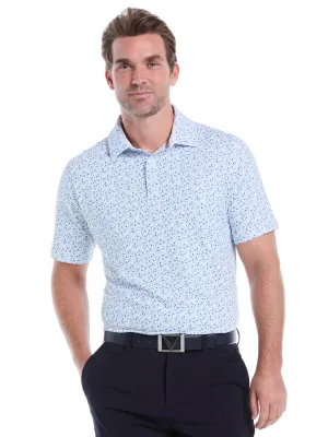 Mens Confetti Print Golf Polo Shirt Fashionable Fit Sporty Fit
