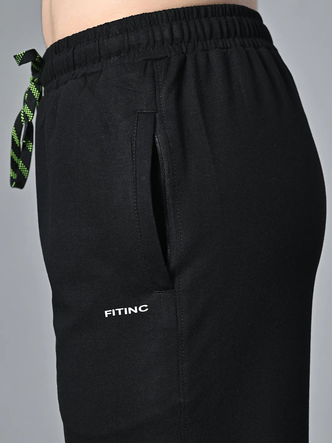 Essential Regular Fit Cotton Track Pant - Black Layered Comfort