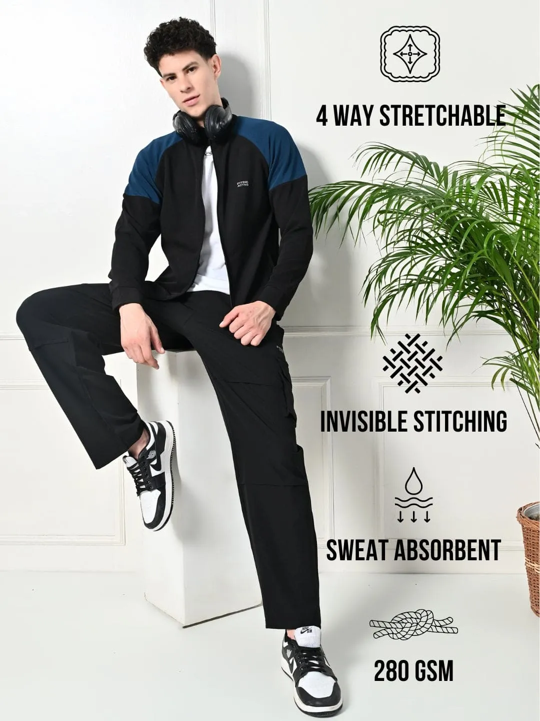 Relaxed trousers All-Season Black Durable Jacket