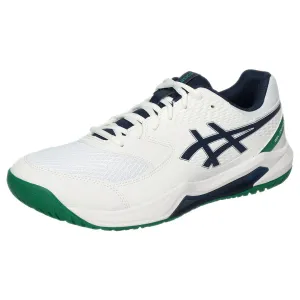 Asics Men's Gel-Dedicate 8 - 2E Width - White/Midnight Ventilated Abrasion resistant