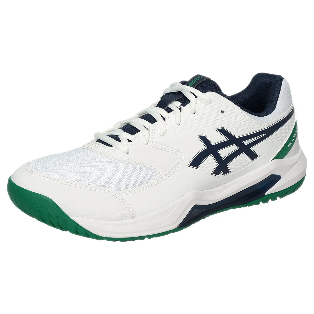 Asics Men's Gel-Dedicate 8 - 2E Width - White/Midnight Ventilated Abrasion resistant