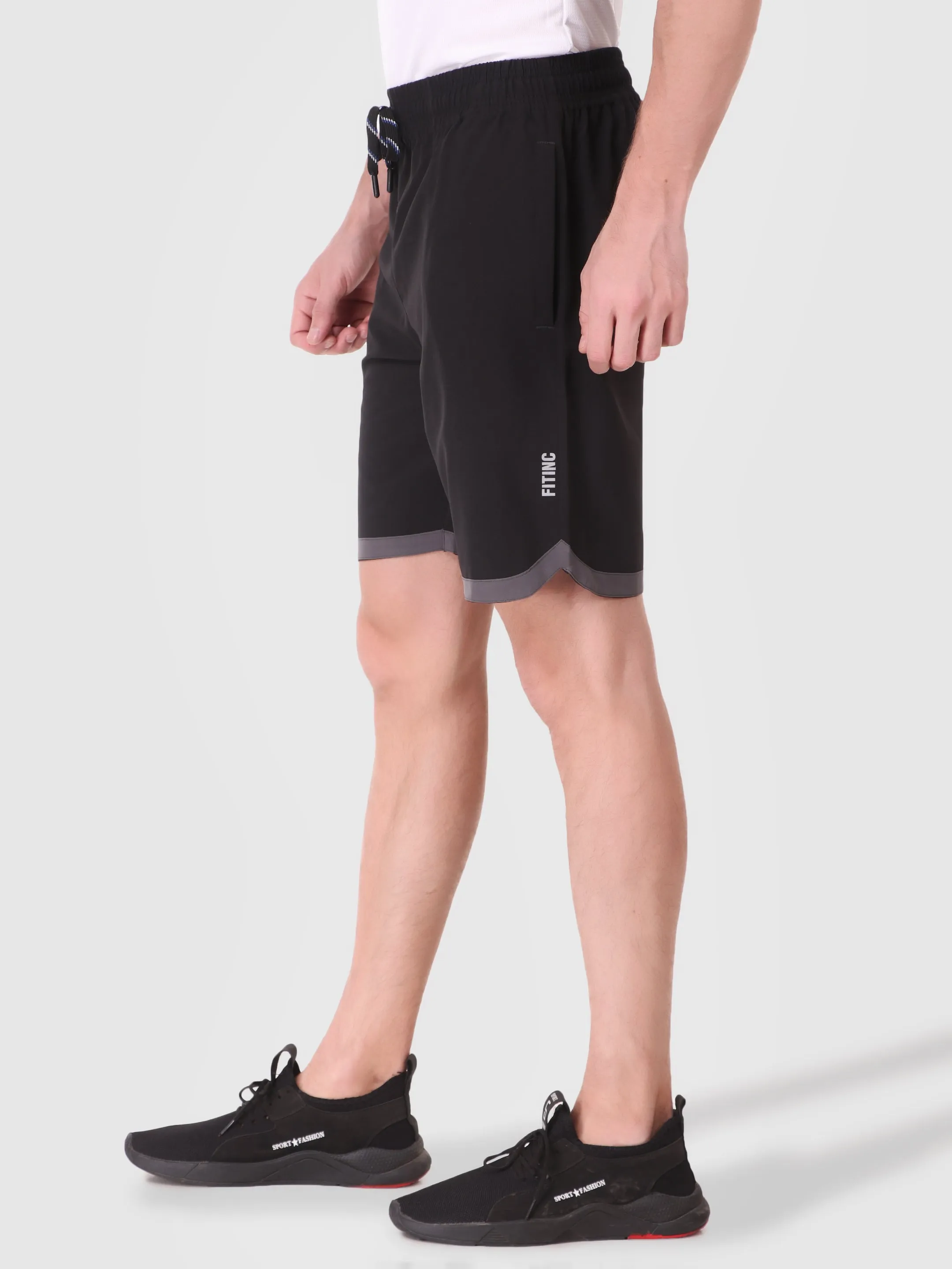 Men's Securely Pocketed Active Shorts - Black formal alternative