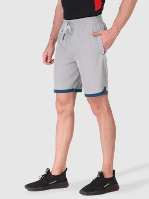 Breathable Liner Quick Dry Wear Fit Men's Securely Pocketed Active Shorts - Light Grey