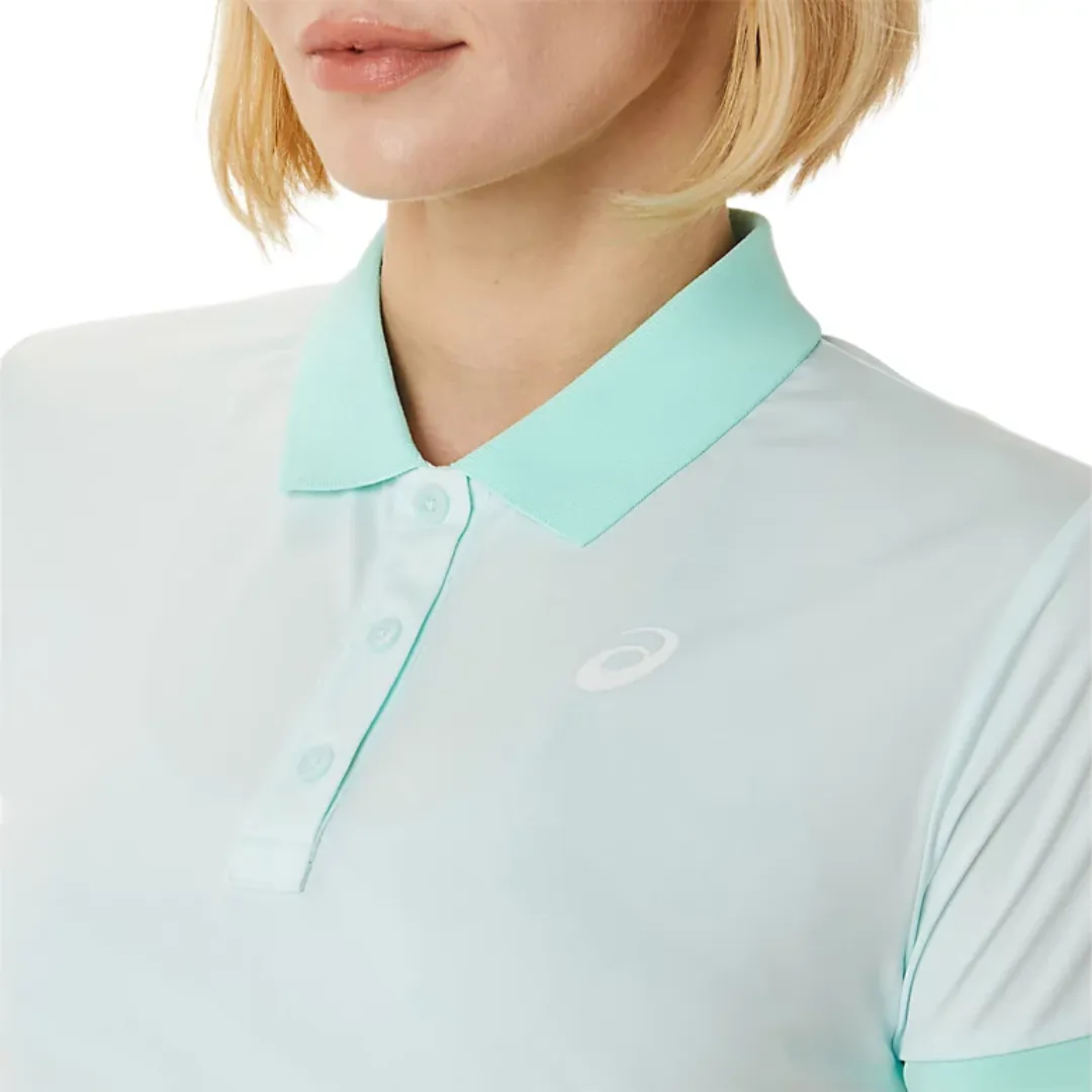 Casual Style Trendy Look Asics Women Court Polo-Shirt - Soothing Sea
