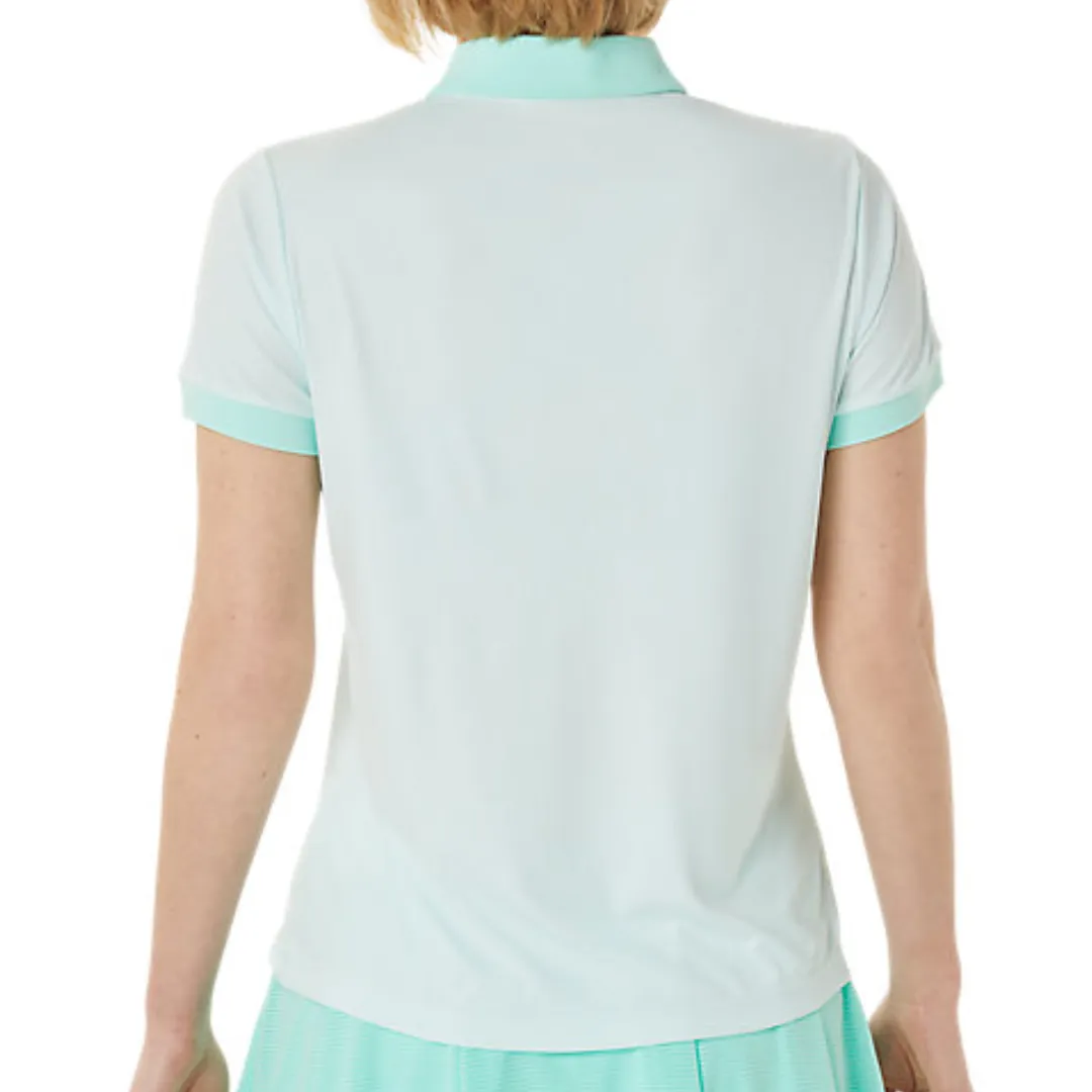 Soft Fabric Asics Women Court Polo-Shirt - Soothing Sea