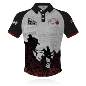 Relaxed Vibe Perfect Design Honour Our Armed Forces 'In Flanders Fields' - Tech Polo