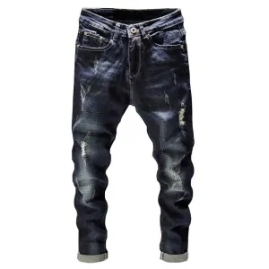 Eco Certified Textile Standards All Occasion West Louis? Dark Blue Stretch Slim Fit Denim Jeans