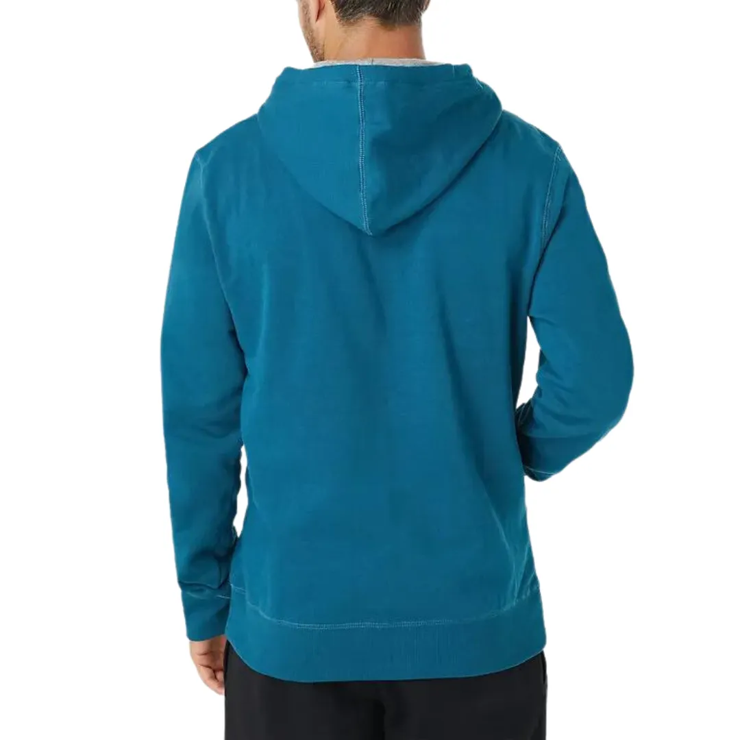 Asics Mens Fleece Hoodie - Ink Teal ironable Hooded