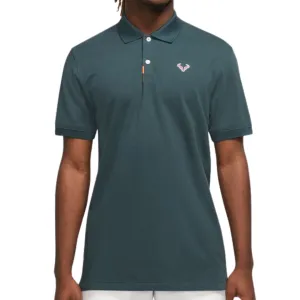 Stretchable Fit Premium Quality Nike Polo Rafa Men Slim-Fit Polo - Deep Jungle/Fireberry/Fireberry