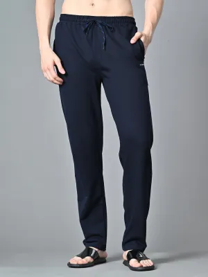 ReflectiveAccentDetails Reflective accents Essential Regular Fit Cotton Track Pant ?C Navy Blue