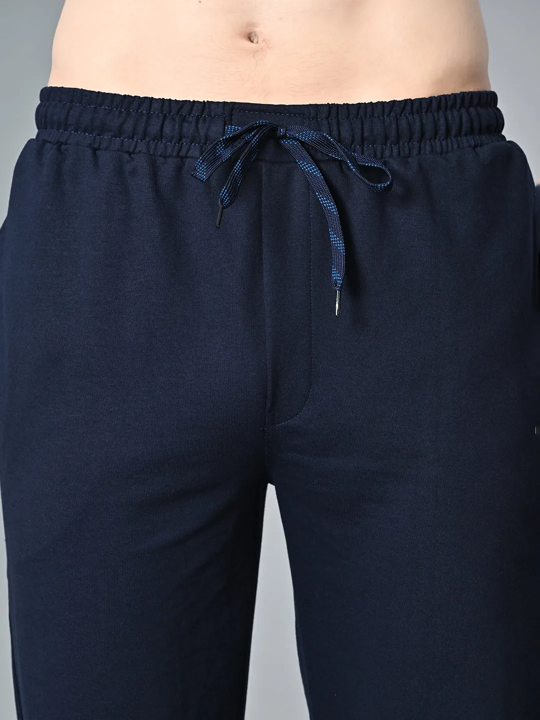 No Gap Waistband Essential Regular Fit Cotton Track Pant ?C Navy Blue