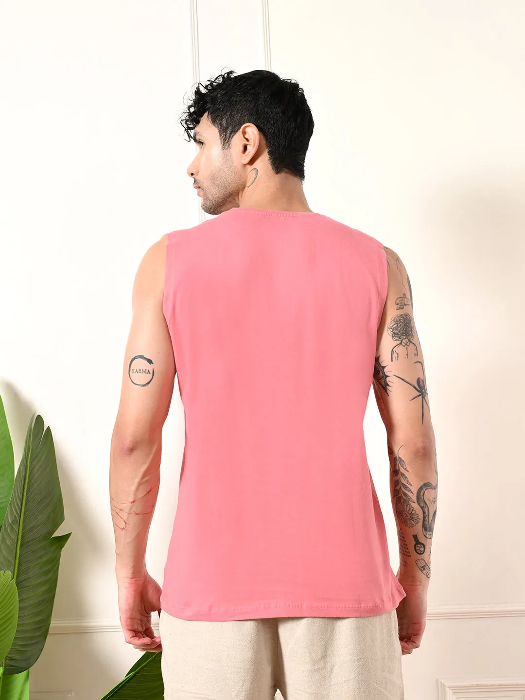 AntiPilling Technology Easy-Wear Solid Peach Cotton Sando