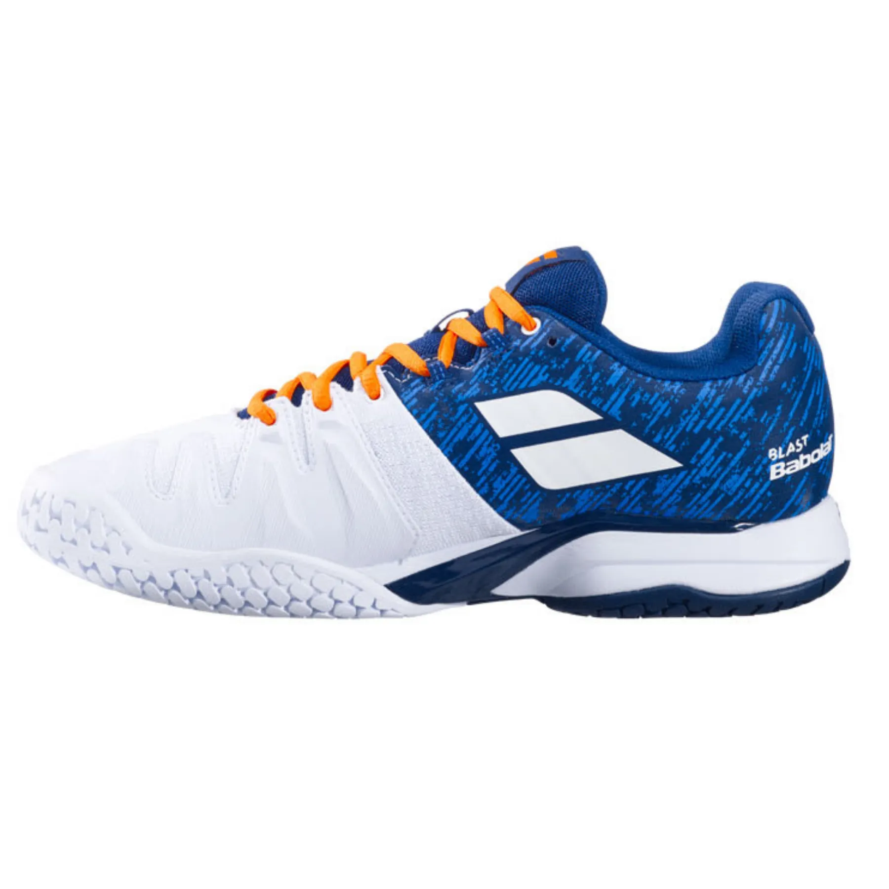 Lightweight Cushioning Babolat Propulse Blast All Court Men's Tennis Shoes - White/Dark Blue