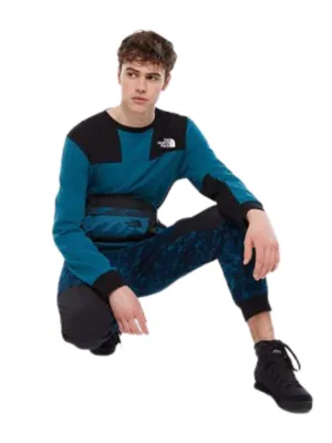 Men's Colorblocked Sweaters,Black\Turquoise Versatile Top Anti Pilling