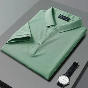 Premium Layering Light Fabric West Louis? Turn Down Collar Polo Shirt