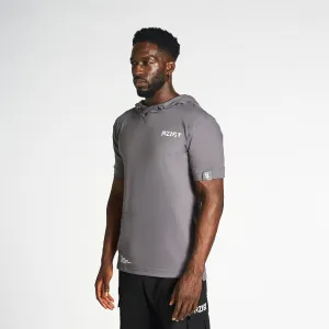 Casual Hoodie Style Cozy Mood Lightweight Short Sleeve Hoodie - Grey
