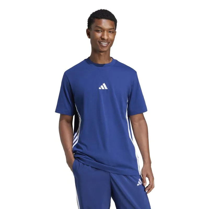 Soft and Stretchy Bold Statement Adidas Mens Essentials 3-Stripes Single Jersey Tee