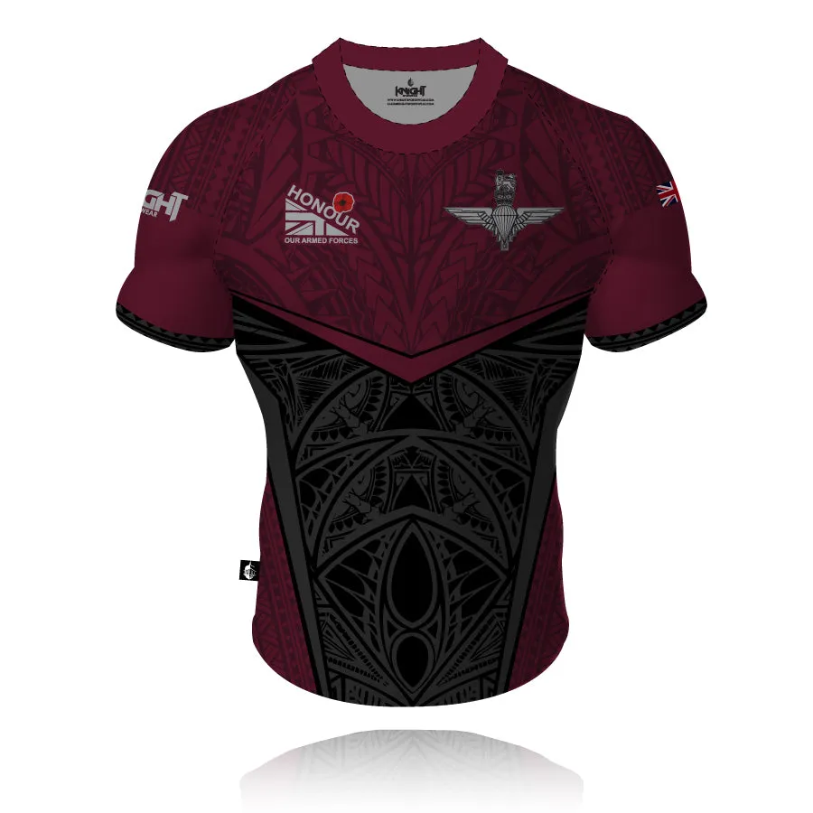 Honour Our Armed Forces - Parachute Regiment Remembrance - Rugby/Training Shirt print design Flex Fit